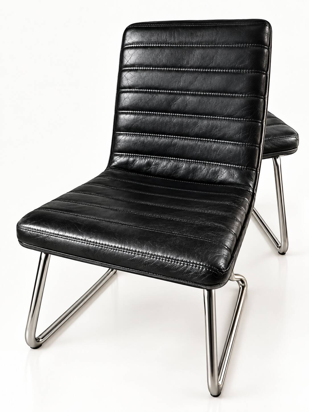 Black leather chairs - eurosit france