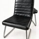 Black leather chairs - eurosit france
