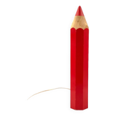 Pierre Sala, postmodern red Pencil table lamp, Ed. Vilac France 1980s
