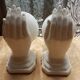 Pair applique hand ceramic vintage 1970