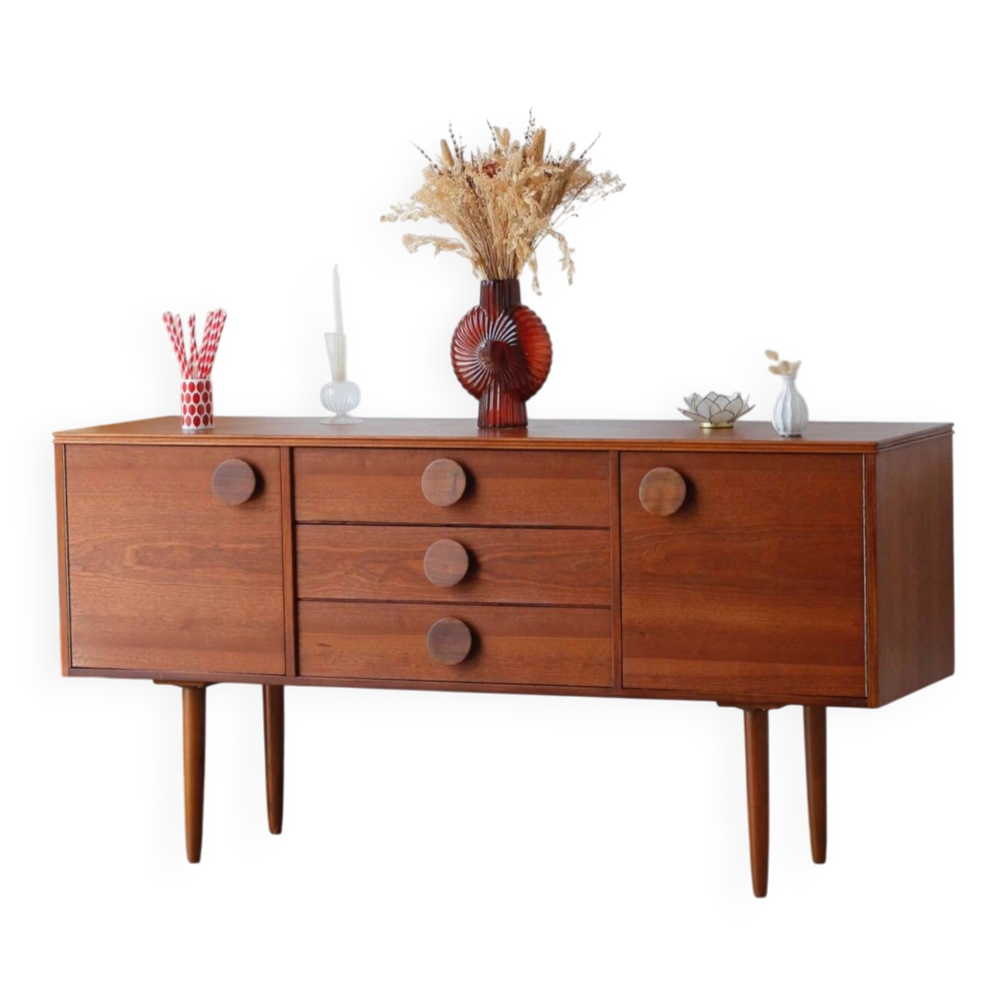 Petite enfilade scandinave sapelli – Design anglais années 60