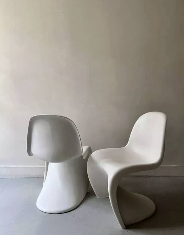Chaise S blanche design monobloc de Verner Panton blanche édition Vitra