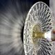 Vintage lampshade in chiseled glass