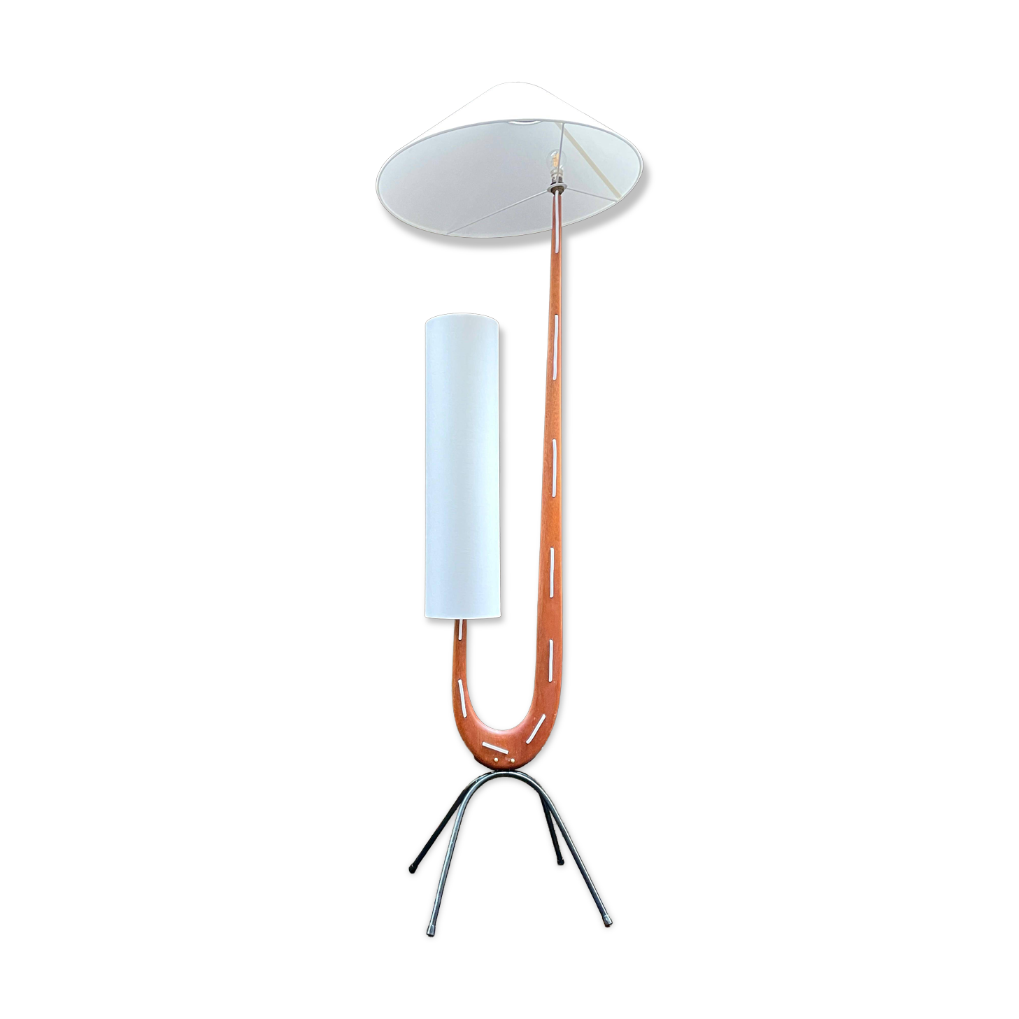 Lampadaire Girafe en Acajou par la Maison Rispal