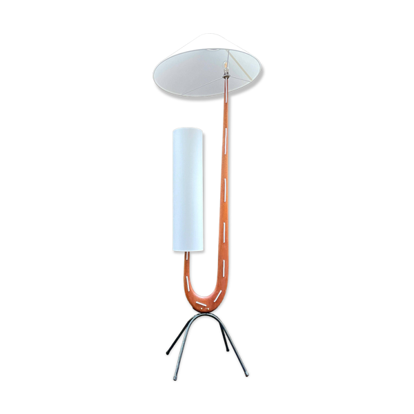 Lampadaire Girafe en Acajou par la Maison Rispal — Beyit