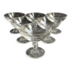 6 coupes à champagne – cristal uni taillé
