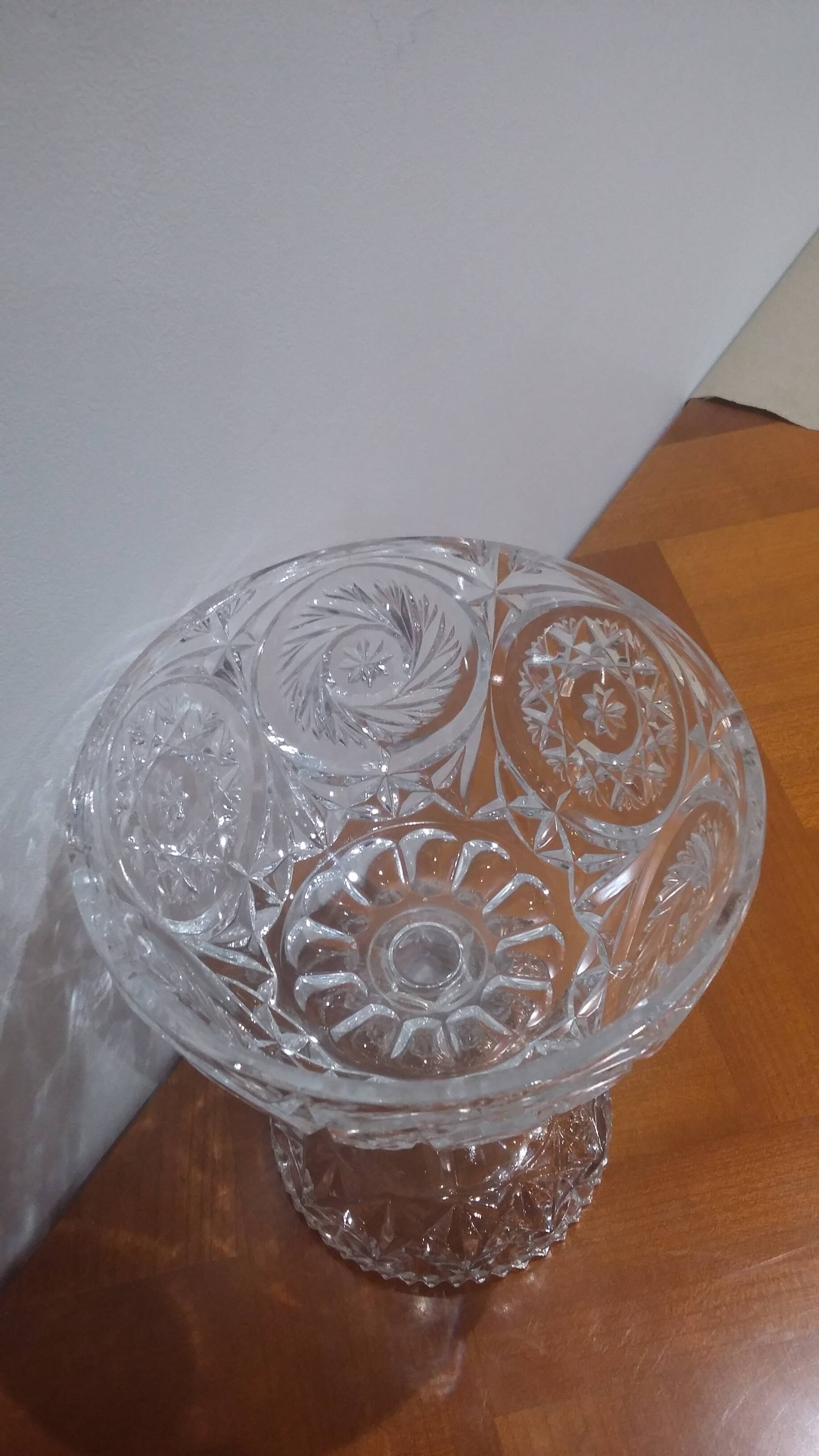 Large Bohemian Crystal Cup