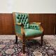 English Chesterfield Office Chair desk chair green