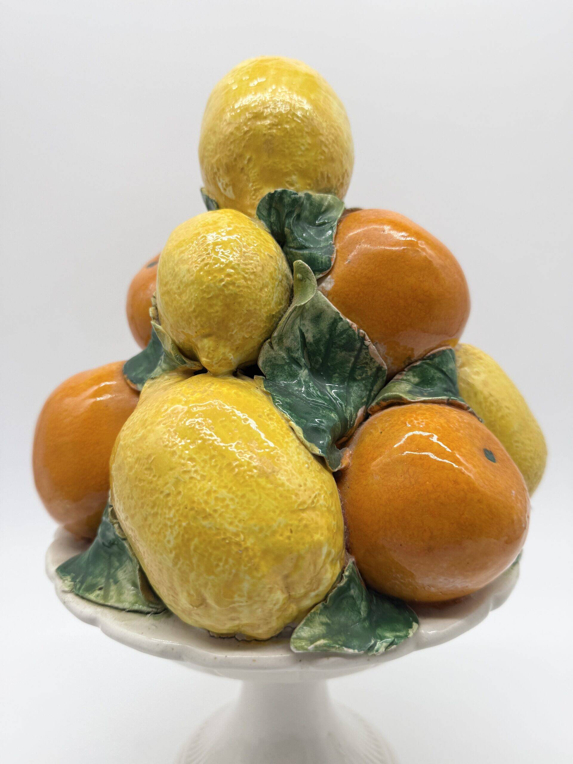 Majolica centrepiece – "Citrus Basket", Italy 1960s