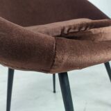 Vintage armchair velvet brown
