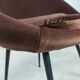 Fauteuil vintage velours marron