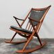 Teak rocking chair MCM Model 182 by Frank Reenskaug for Bramin