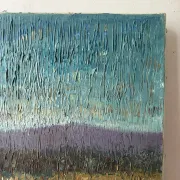 Haystacks, knife oil signed
