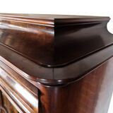 Bureau of polished walnut and mahogany, 1850s