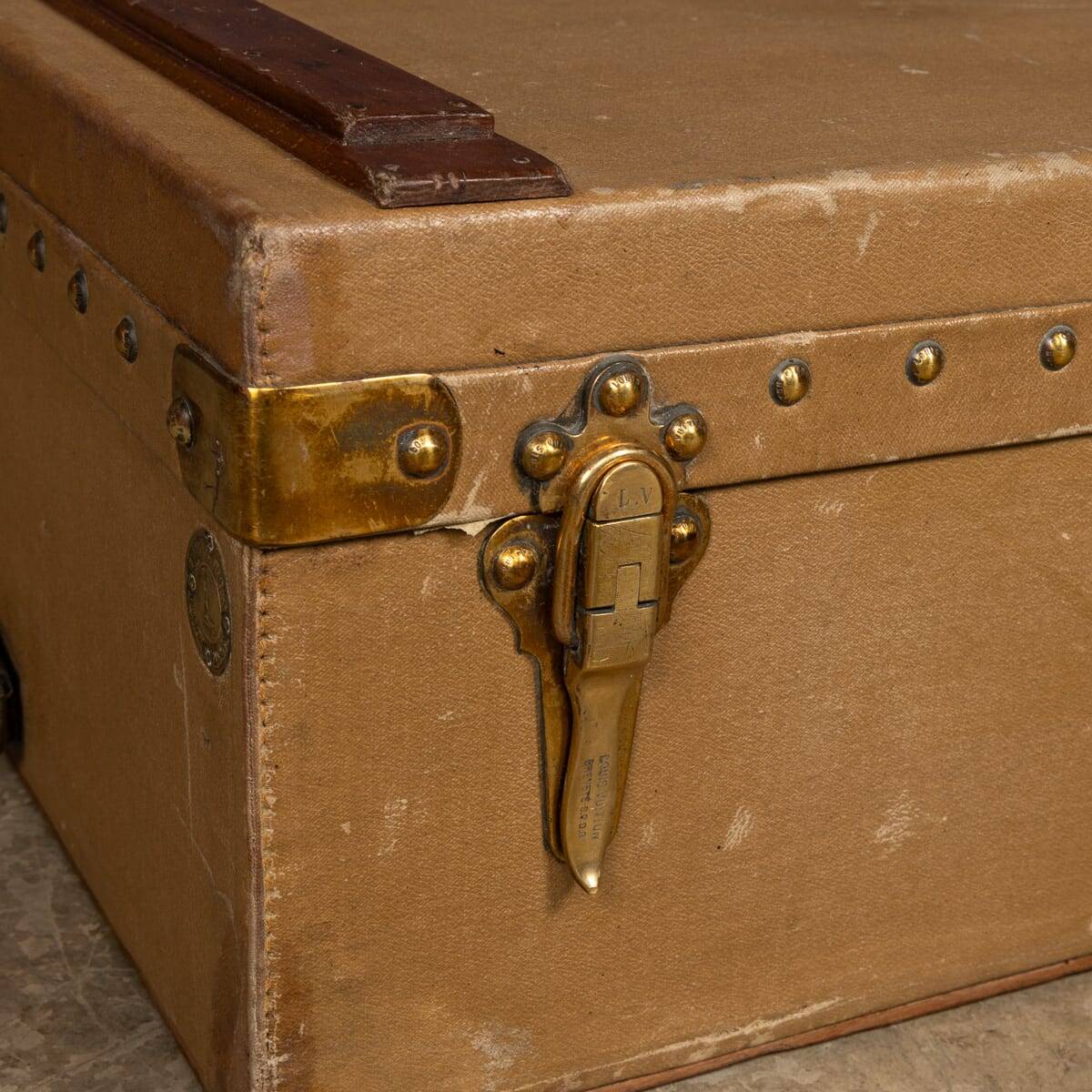 Vintage 20thC Louis Vuitton Car Trunk In Grey Vuittonite Canvas, Paris