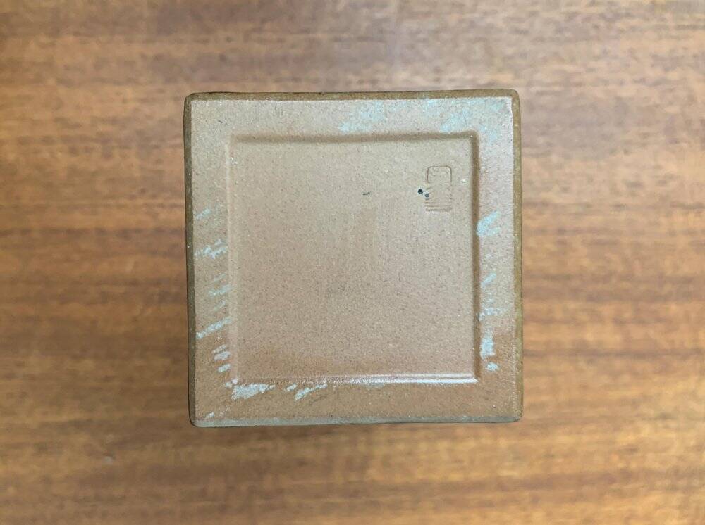 Vintage 1970s minimalist Japanese studio pottery vase from Tokoname.