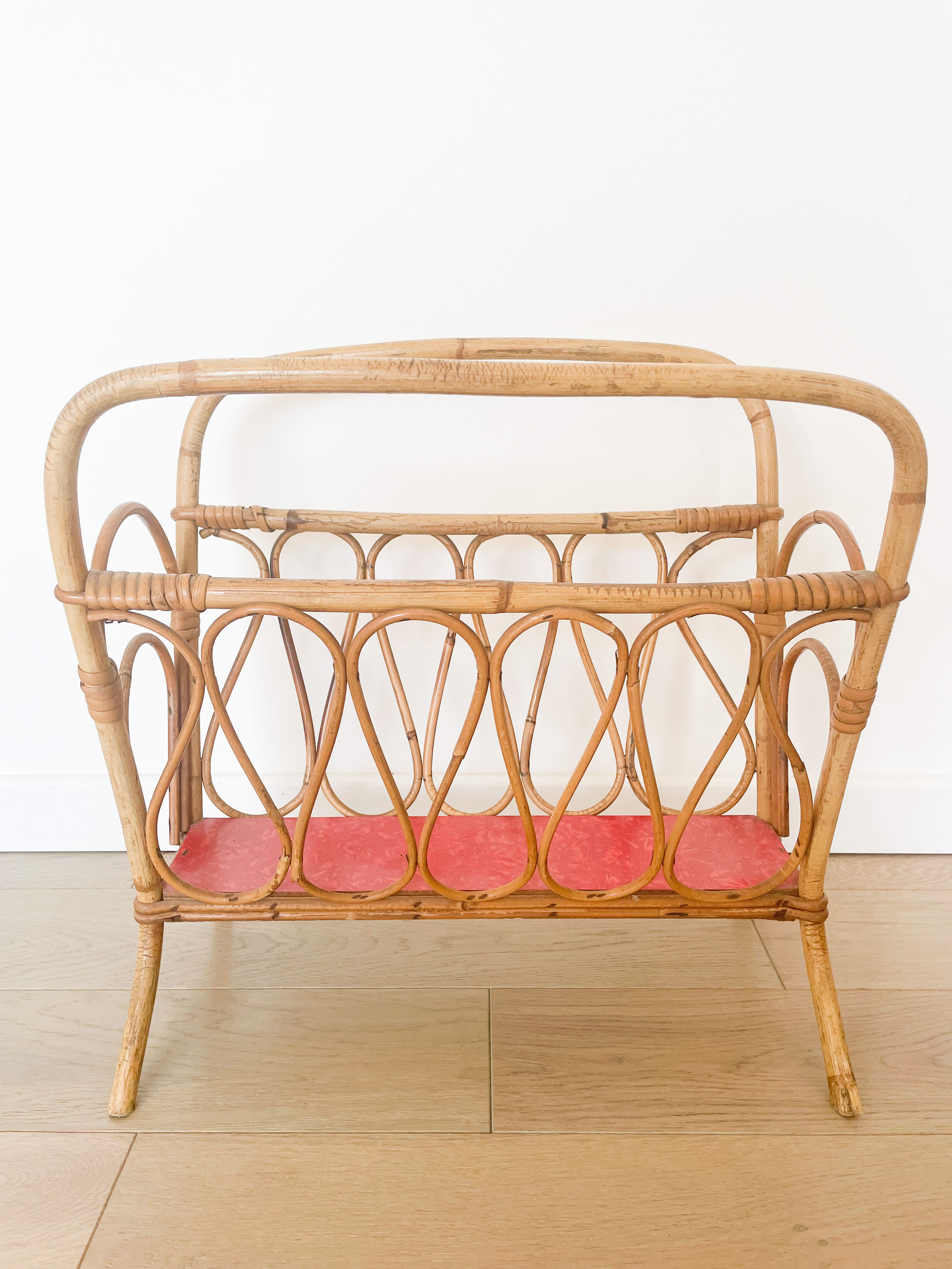 Rattan magazine holder
