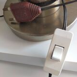 Vintage metal chrome spiral lamp foot