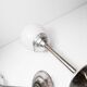 Paire de plafonnier boule 1950 chrome et opaline blanche