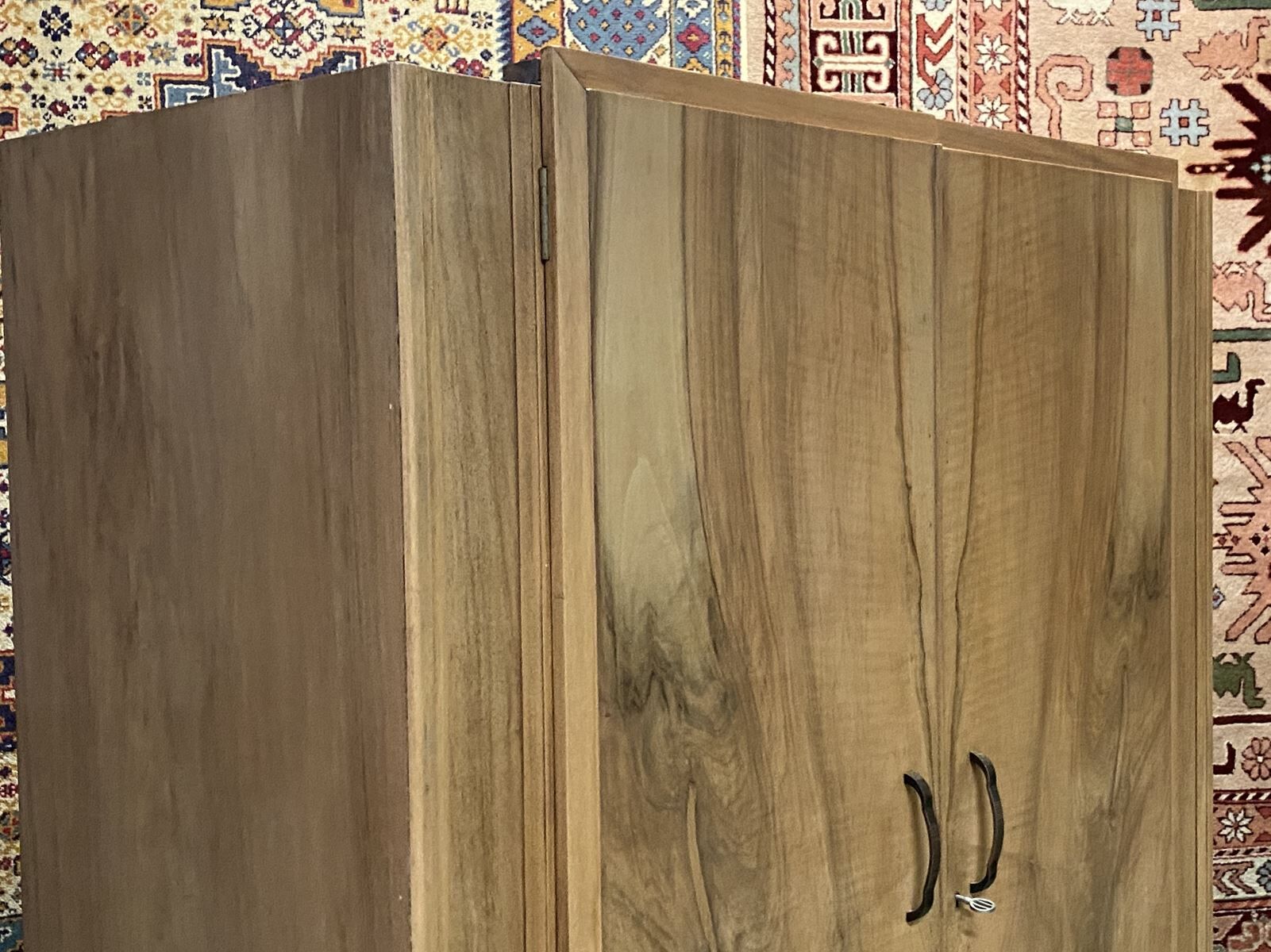 English Art Deco walnut penderie