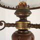 French Vintage Brass Metal And Wood Lantern Ceiling Light White Glass Shade 5120