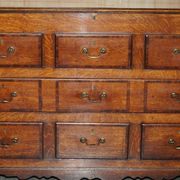Commode Mule anglaise XVIIIe siècle à dessus pliant en chêne Georgian