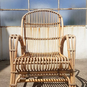 Fauteuil en rotin années 60