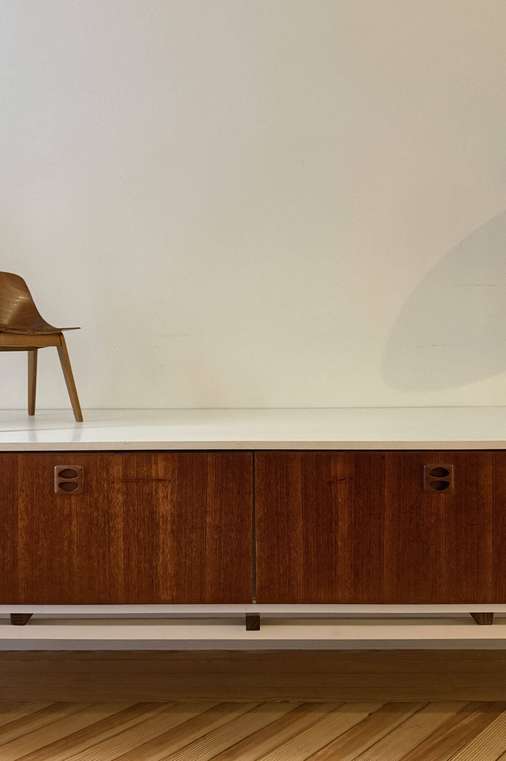 Teak and metal sideboard