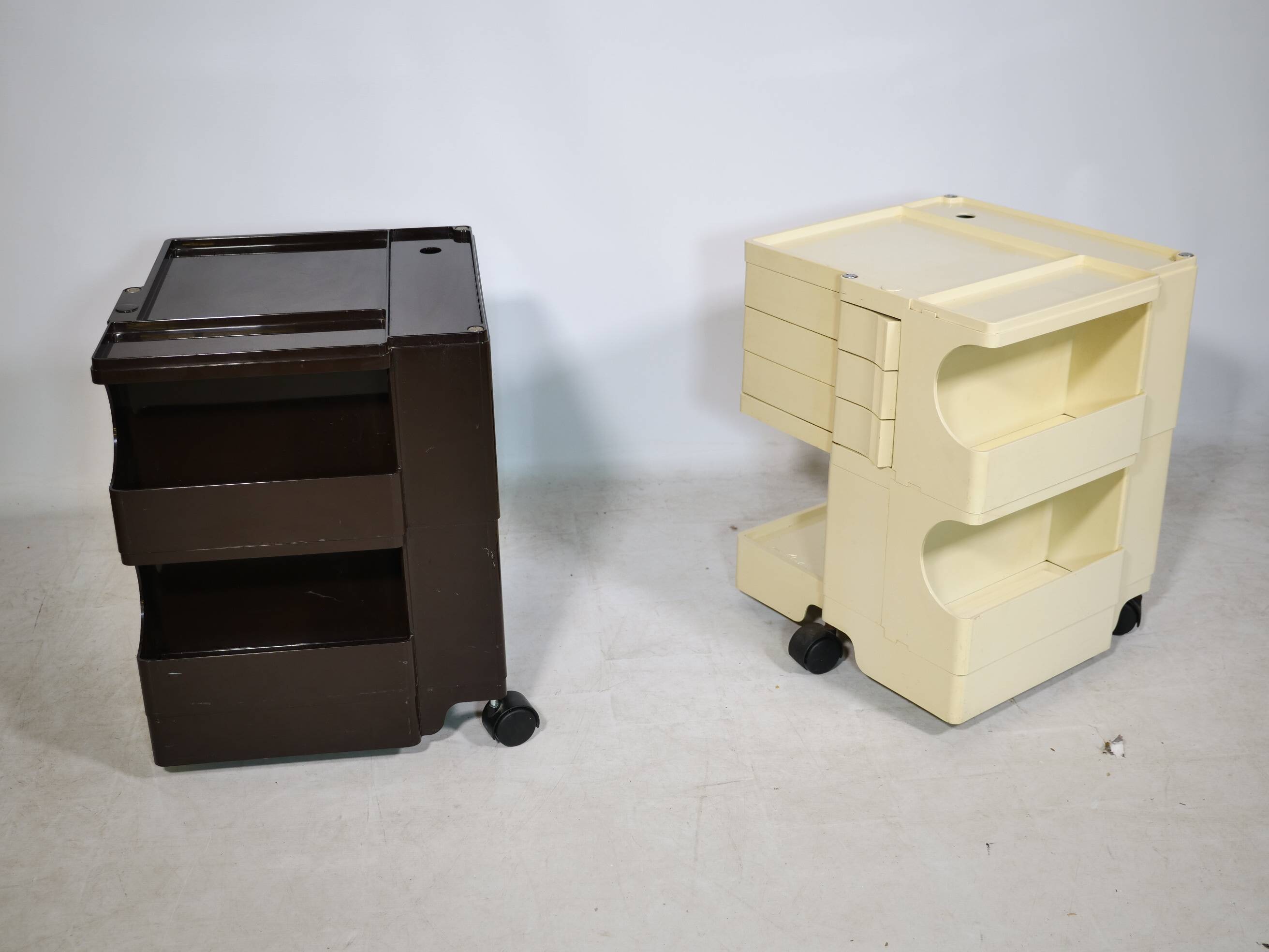 Space Age Rolling Cabinets in Plastic by Joe Colombo, Set of 2, 1970