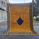Handmade traditional natural wool rug 2/3 m