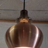 Scandinavian style pendant light in metal and glass - 60s/70s