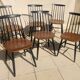 6 Vintage Scandinavian Fanett Chairs by Tapiovaara from the 1960s