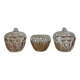 Set of 3 vintage glass candy jars