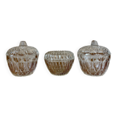 Set of 3 vintage glass candy jars