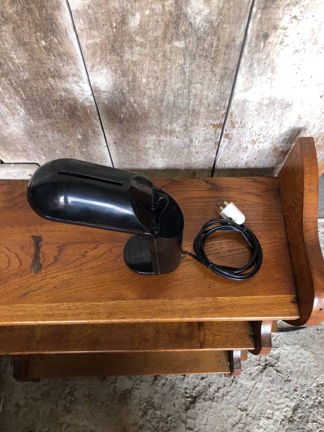 Old BAMBINA Designer Lamp from Fase 80's Ein France Black Vintage