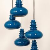 Large cascading glass chandelier design by Peill Putzler, Germany, 1970s.