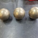 3 bronze petanque balls