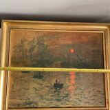 Cadre doré avec reproduction Claude Monet