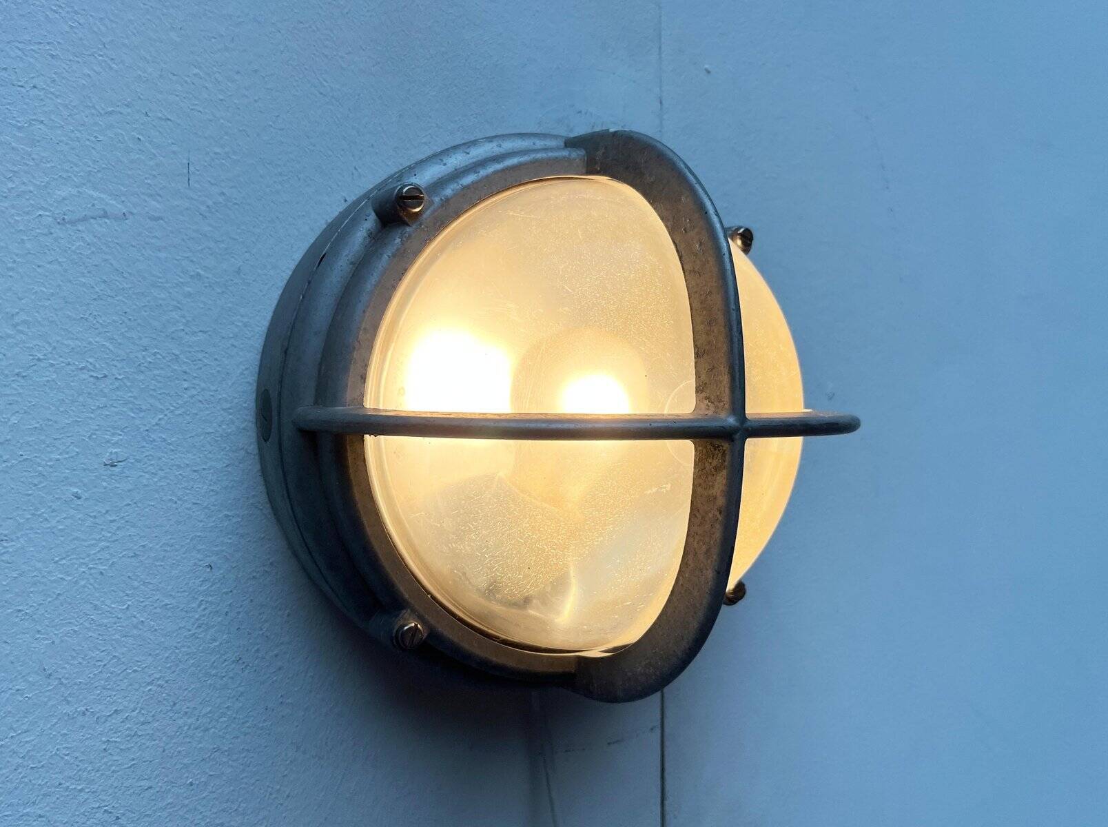 Mid-Century Danish Outdoor Metal Wall Lamp Model Skot by Lauritz Knudsen for Louis Poulsen, 1960s