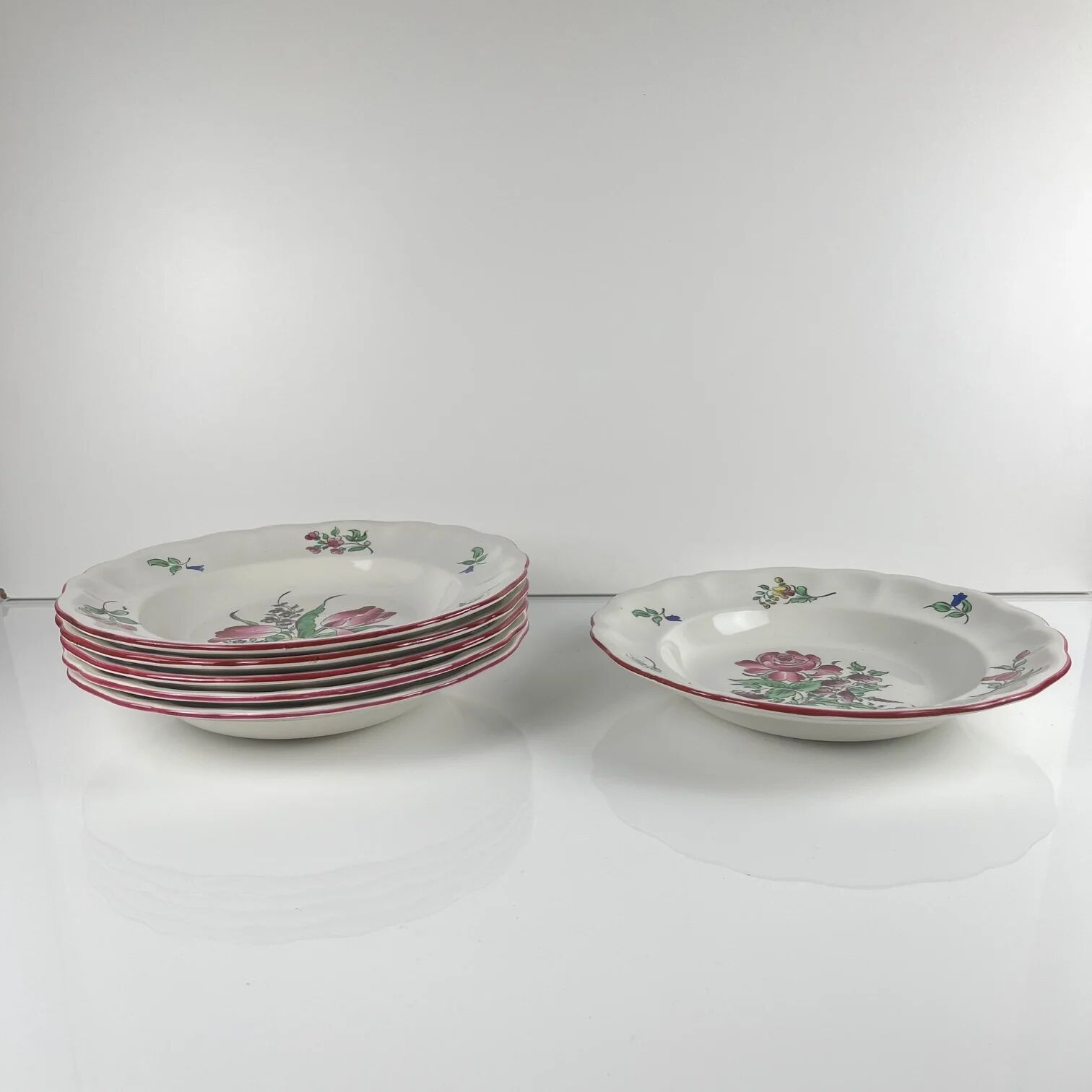 Service for 6 people model Réverbère by KG Lunéville (18 pieces)