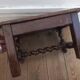 Antique solid wood stool, vintage decor