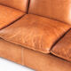 Vintage leather sofa. Belgium, 1970s
