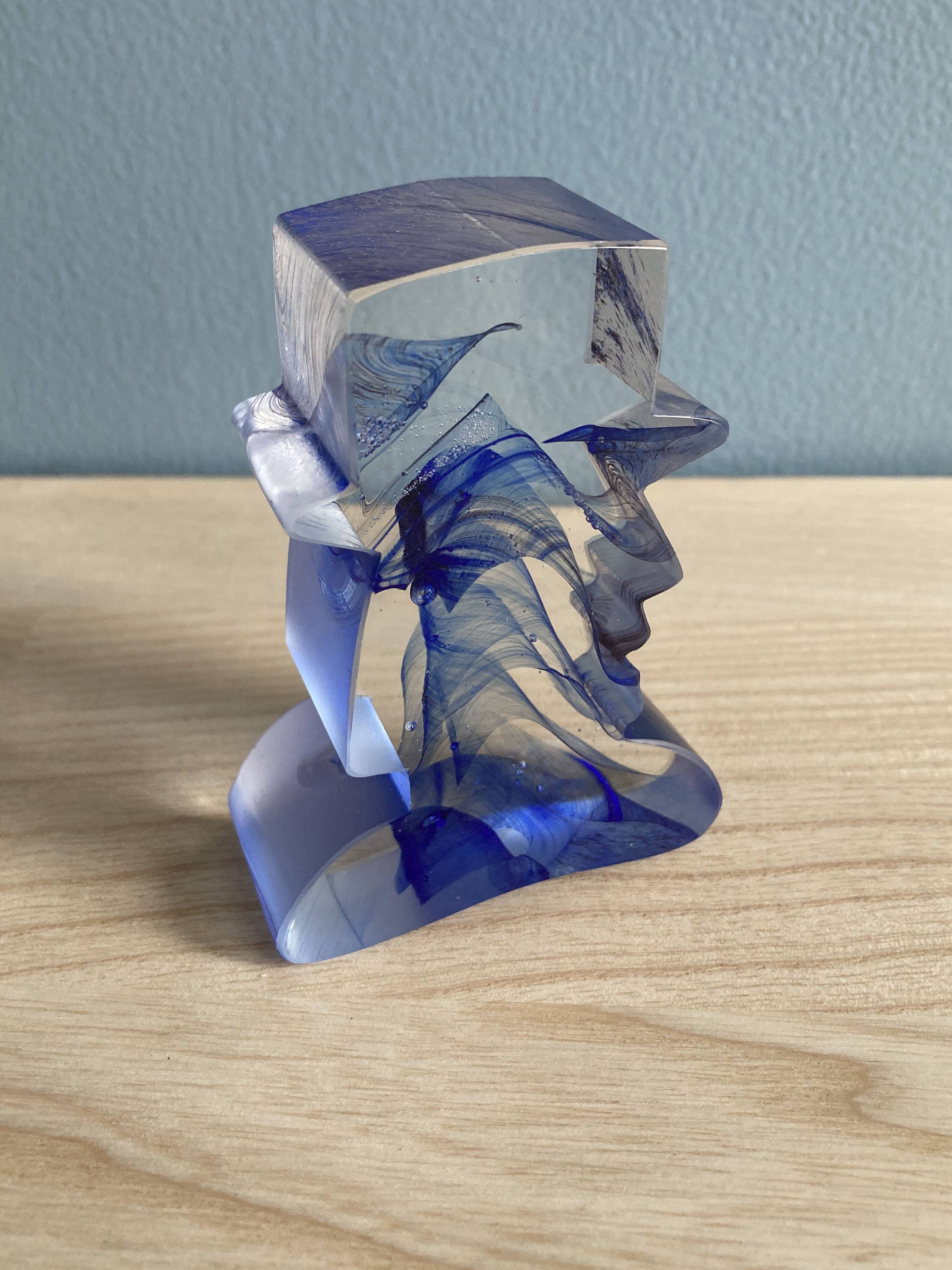 Glass sculpture by Bertil Vallien / Kosta Boda (1970s)