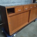 Vintage Store Counter | Retro Display Cabinet | Stylish Mid-Century Shop