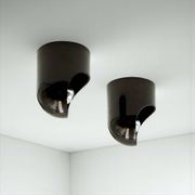 Pair of Brown Gedy Wall Lamps by Makio Hasuike 1970s Italian Design NOS