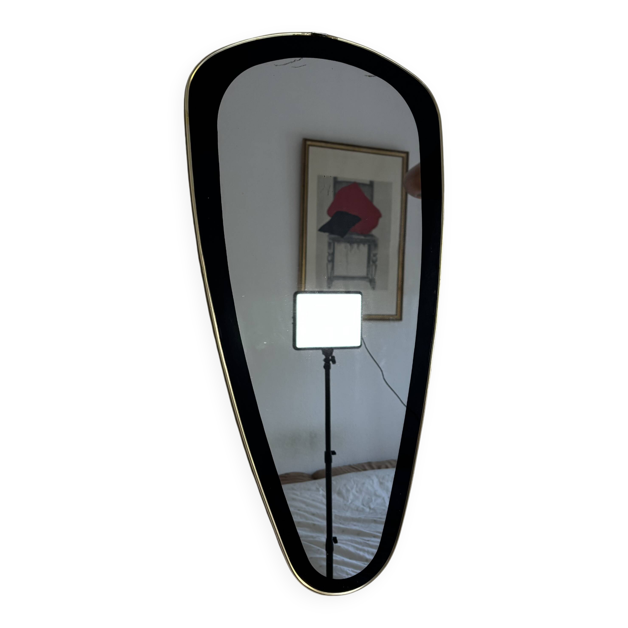 Vintage 1960 asymmetrical mirror - 69 x 35 cm