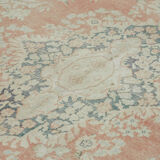 Handmade oriental 1980s 290 cm x 401 cm beige wool carpet