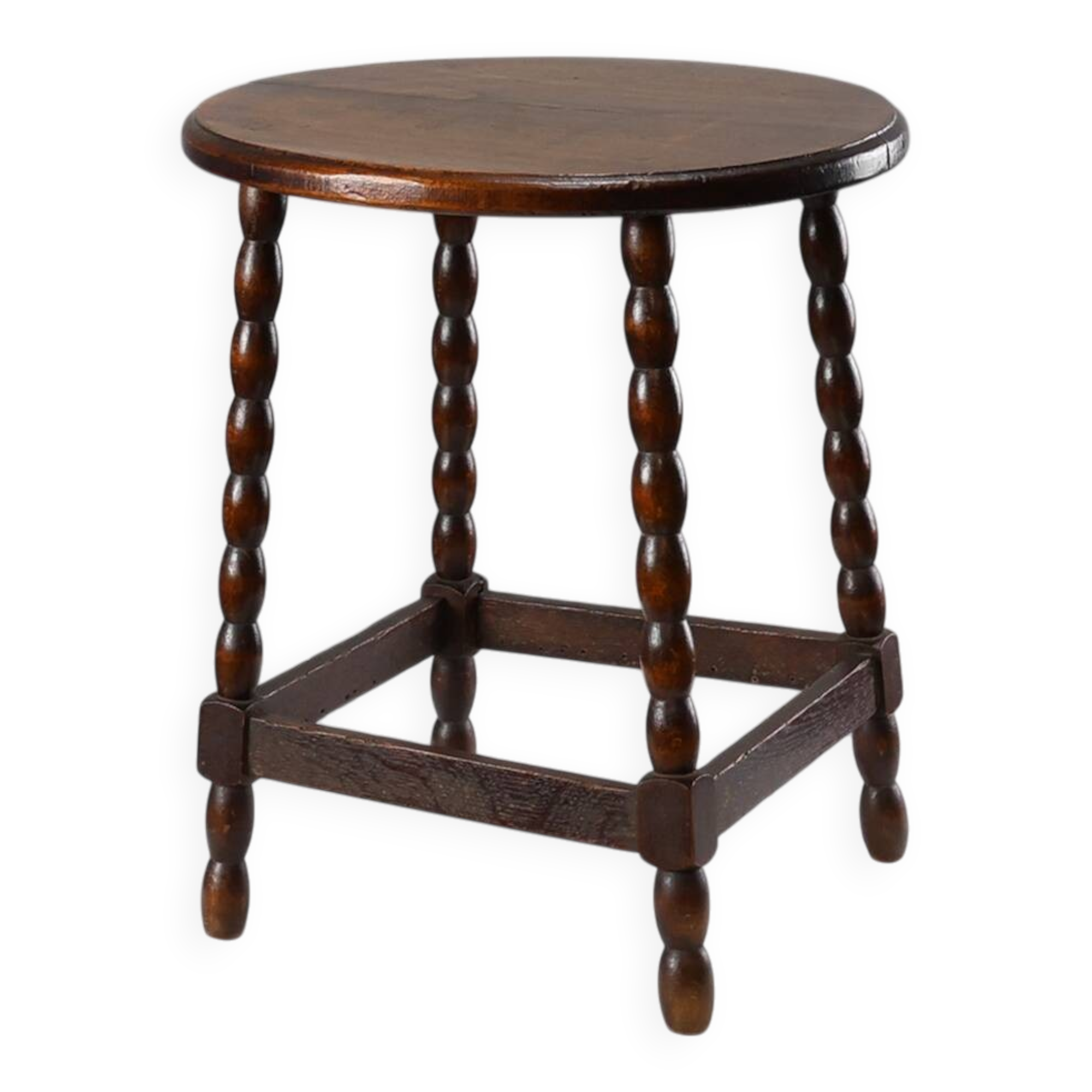 French Provincial Rustic Oak Stool, circa 1900