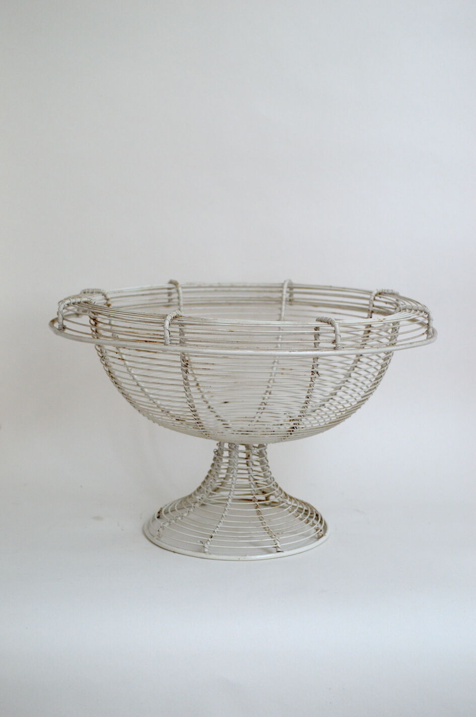 Vintage braided wire fruit basket
