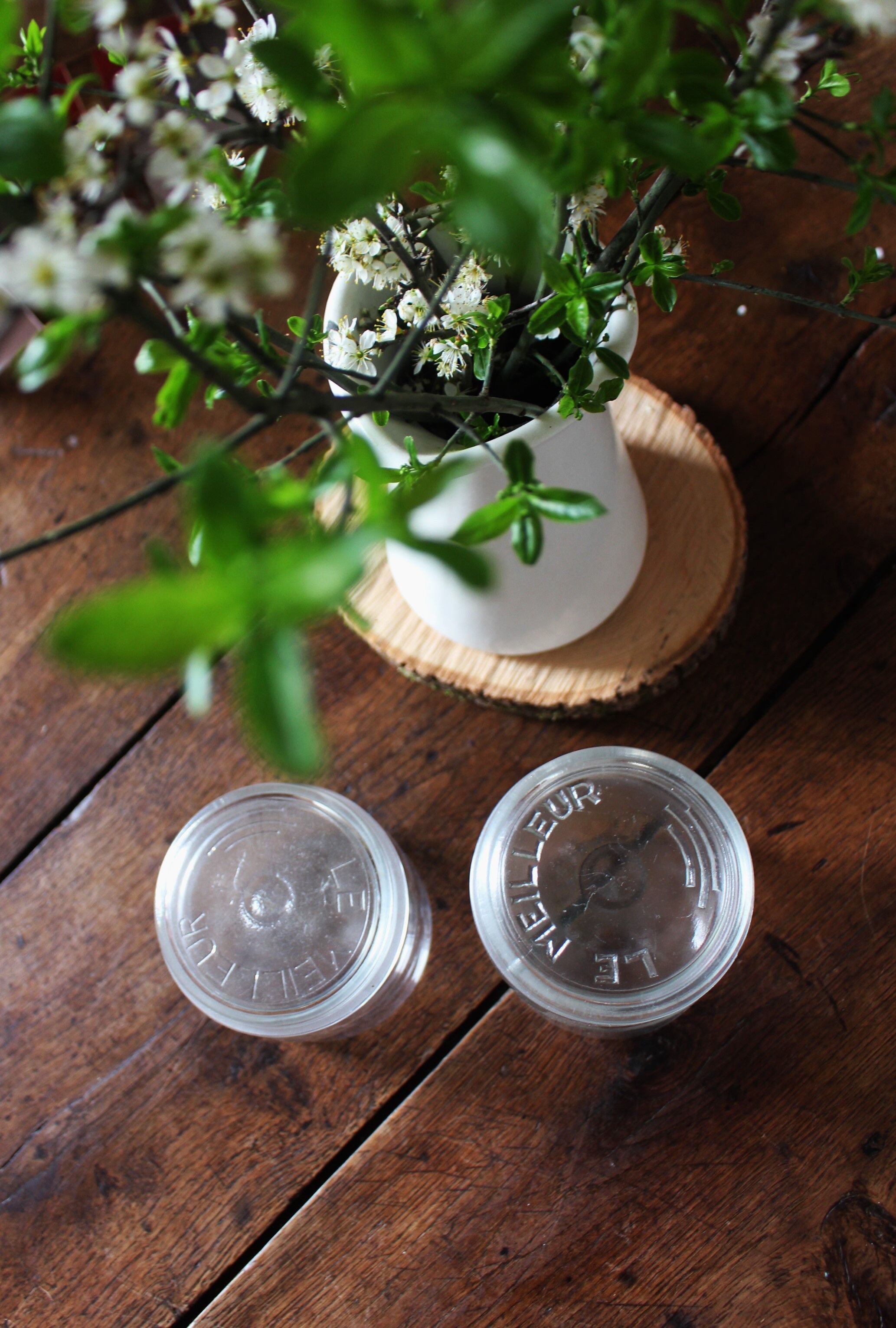 Lot 2 Jars The Best Clear Glass 1 L - 0.75 L